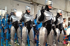 【科幻影视人物】机械战警人物造型玻璃钢雕塑2.1m高大型人物摆件