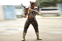 【游戏电玩人物】身材矫健，动作敏捷灵活——铁拳游戏钢豹（盔甲豹）雕塑摆件