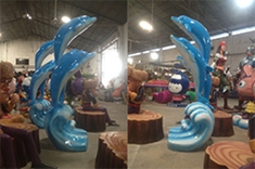 【海洋动物雕塑】有着这样一种神秘而又大名鼎鼎动物雕塑——海豚雕塑