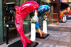 【海洋动物】彩绘海豚玻璃钢雕塑——异中有同，同中有异