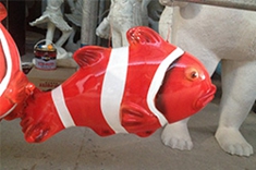 【海洋动物雕塑】小丑鱼摆挂件，一幅楚楚动人，美轮美奂的美景