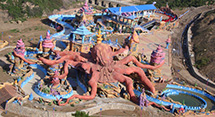 【主题公园】山西太原乌金山主题公园大型动物雕塑海马雕塑