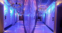 【酒店商场】重庆北辰酒店走廊玻璃钢立面装饰雕塑