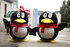 【卡通动物雕塑】QQ企鹅雕塑  腾讯标志--快速传达信息