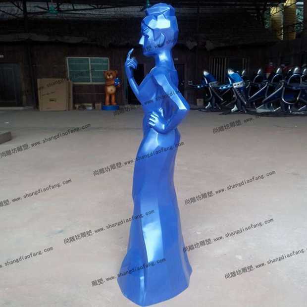 玻璃钢女模特雕塑侧面