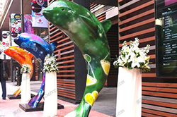 【海洋动物】彩绘海豚雕塑摆件，夸张却也合理，实在是灵气十足