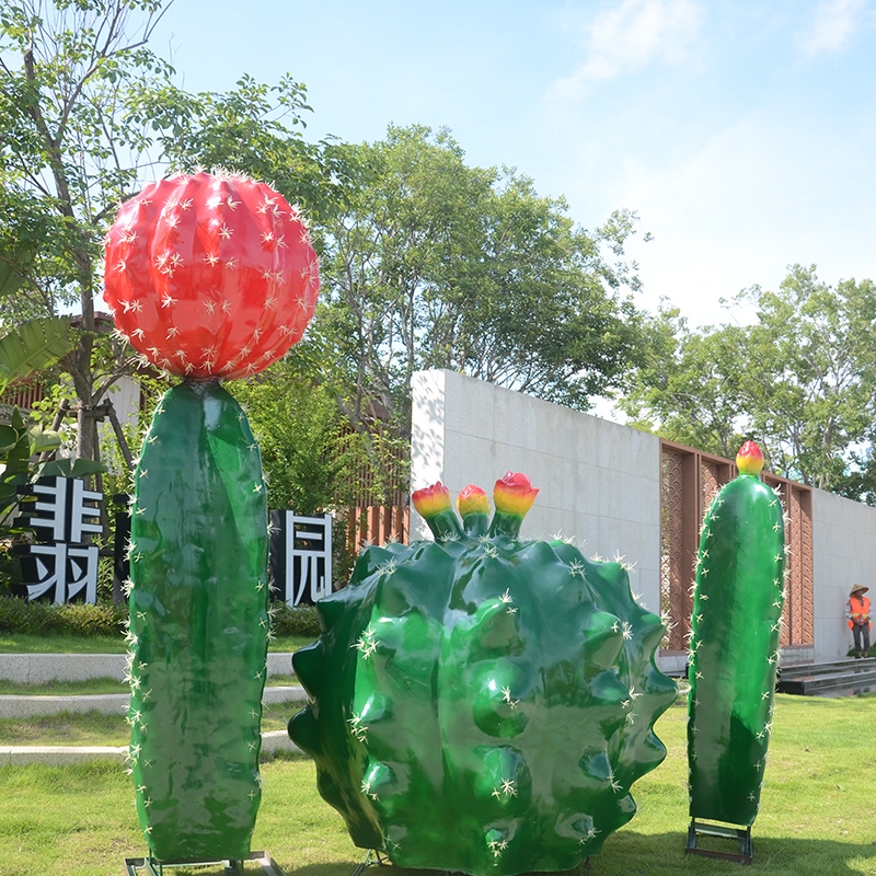 户外公园林景观大型仙人掌球仿真植物玻璃钢雕塑广场装饰小品摆件