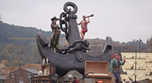 【主题公园】福建志高龙岩动漫主题公园海盗船锚雕塑