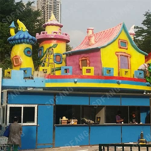 广州越秀儿童乐园大门彩虹门头设计装饰3D建模